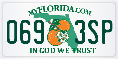 FL license plate 0693SP