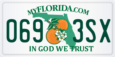 FL license plate 0693SX