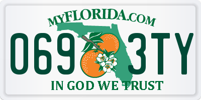 FL license plate 0693TY