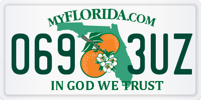 FL license plate 0693UZ