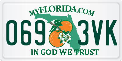 FL license plate 0693VK