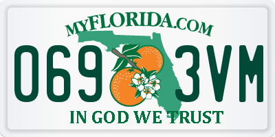 FL license plate 0693VM