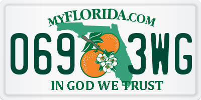 FL license plate 0693WG