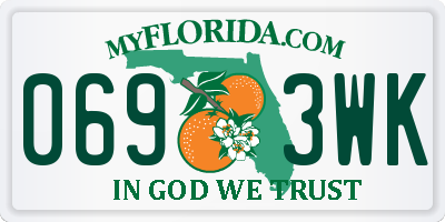FL license plate 0693WK