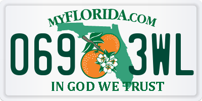 FL license plate 0693WL