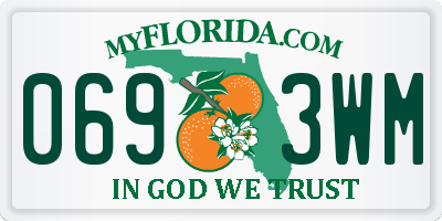 FL license plate 0693WM
