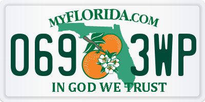 FL license plate 0693WP
