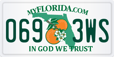 FL license plate 0693WS