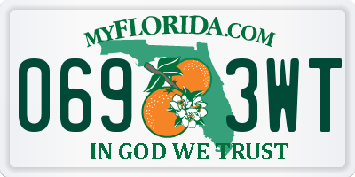 FL license plate 0693WT