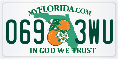 FL license plate 0693WU