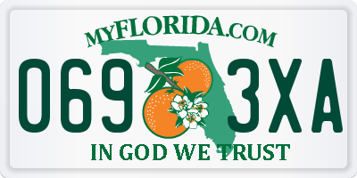 FL license plate 0693XA
