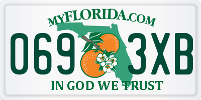 FL license plate 0693XB