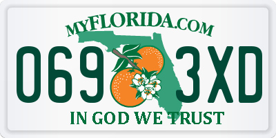 FL license plate 0693XD