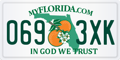 FL license plate 0693XK