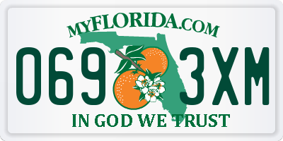 FL license plate 0693XM
