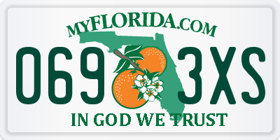 FL license plate 0693XS
