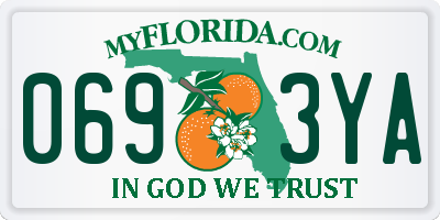 FL license plate 0693YA