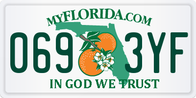FL license plate 0693YF