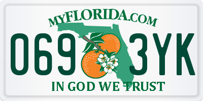 FL license plate 0693YK