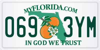 FL license plate 0693YM