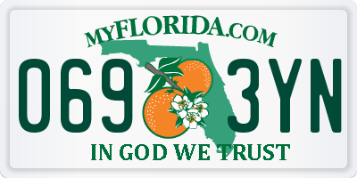 FL license plate 0693YN