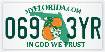 FL license plate 0693YR