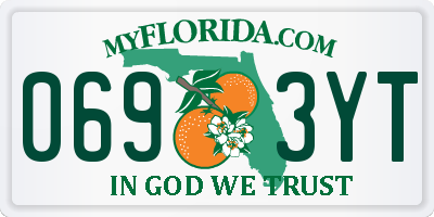 FL license plate 0693YT