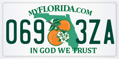 FL license plate 0693ZA