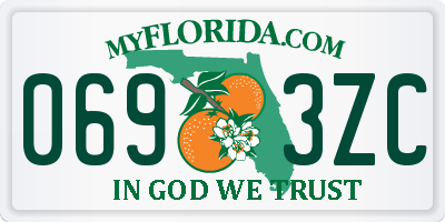 FL license plate 0693ZC