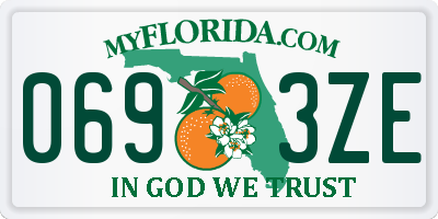 FL license plate 0693ZE