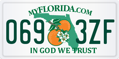 FL license plate 0693ZF