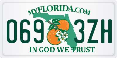 FL license plate 0693ZH