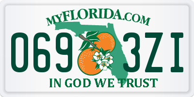 FL license plate 0693ZI