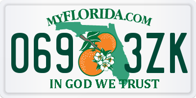 FL license plate 0693ZK