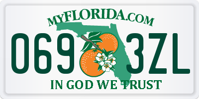 FL license plate 0693ZL