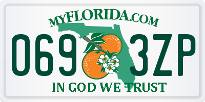 FL license plate 0693ZP