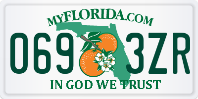 FL license plate 0693ZR