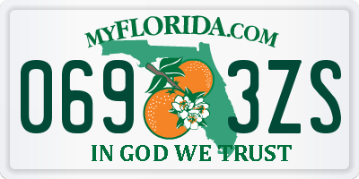 FL license plate 0693ZS
