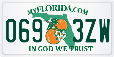 FL license plate 0693ZW