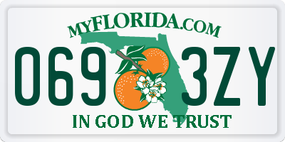 FL license plate 0693ZY