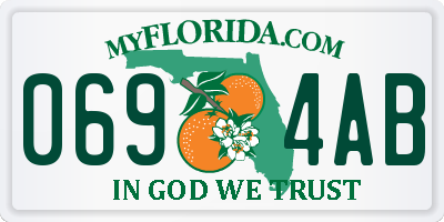 FL license plate 0694AB