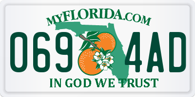 FL license plate 0694AD