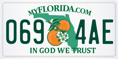 FL license plate 0694AE