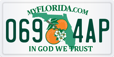 FL license plate 0694AP