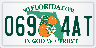 FL license plate 0694AT