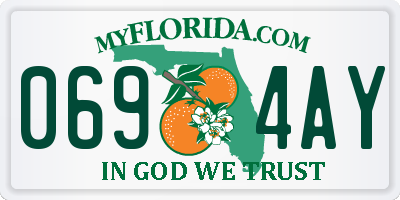 FL license plate 0694AY
