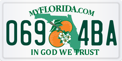 FL license plate 0694BA