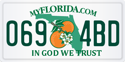 FL license plate 0694BD