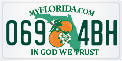 FL license plate 0694BH
