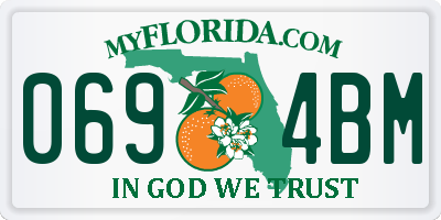 FL license plate 0694BM